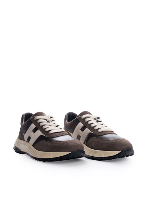 Sneakers Hyperlight in pelle e suede Marrone HOGAN | HXM5630FR30 UHG342G